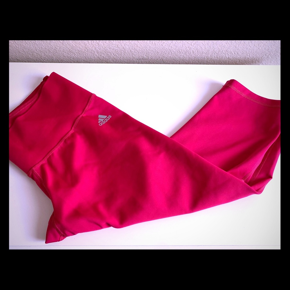 Adidas size Large fuchsia capris